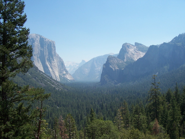 The Yosemite Valley looking east
